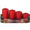 Emocio adventné Stupne 4ks priemer 40mm červené sviečky