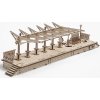 Ugears 3D drevené mechanické puzzle Železničné nástupište