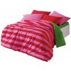 Zelené/ružové obliečky na dvojlôžko/predĺžené z bavlny Renforcé s plachtou/4-dielne 200x220 cm Cherie – Mijolnir