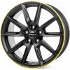 Borbet LX19 8x19 5x112 ET50 black matt rim yellow