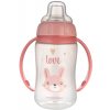 Canpol babies Hrnček tréningový CUTE ANIMALS so silikónovým náustkom 320ml - zajac