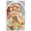 Plagát, Obraz - The Flower, Alfons Mucha, 26.7 × 40 cm