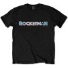 Elton John tričko Rocketman Movie Logo Čierna XL