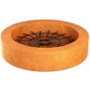 Záhradné okrúhle ohnisko SOMBRERO z cortenovej ocele Velkosť: Sombrerro 4 - 100x20 cm