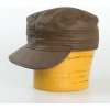 Pánska kožená army čiapka hnedá-55-56