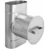 BOKRA Komínový T-kus 90° revizní - ovál 120x245mm (= ø 190mm), tl. mat. 0,8mm
