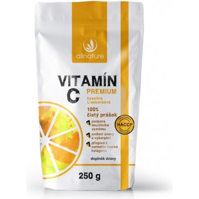 Allnature Vitamín C prášok Premium 250 dávok