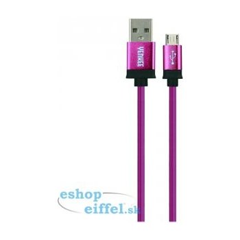 Yenkee YCU 201 BPE propojovací USB 2.0 A -> micro USB B, 1m, fialový