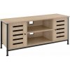 tectake 404717 televízny stolík carlow 110x41,5x50,5cm - industrial svetlé drevo, dub sonoma