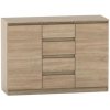 Kondela HANY NEW 010 DS 0000281066 - 2 dverová komoda so 4 šuplíkmi, dub sonoma