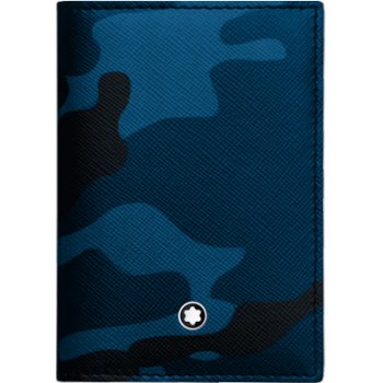 Montblanc kožený vizitkár Sartorial Night Blue Camouflage