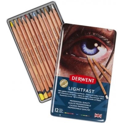 Lightfast Sada 12 olejových pastelov v ceruzke DERWENT