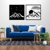 Obraz - kontrast hôr noc-deň Veľkosť rámu: 49x49cm - set