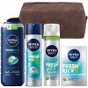 Súprava kozmetiky NIVEA Men Fresh Kick na telo a tvár 4 kusy