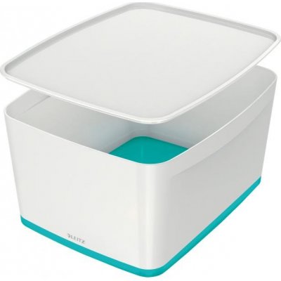 Leitz Úložný box s vekom MyBox, veľkosť L biela/ľadovo modrá Leitz