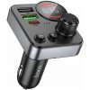 HOCO E86 FM Transmitter, bluetooth 2x USB-A USB-C PD QC3.0 48W, čierny
