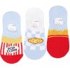 Dámske Členkové Ponožky MORAJ Ponožky Balerínky s potlačou Hranolky, Popcorn a Pizza, 3 páry, veľkosť 35-38