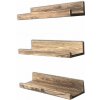 Polica Apol Walnut, 3 ks