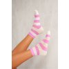Milena Dámske Ponožky S Krajkovými Pruhy Rúžovo-Ecru ružová 37-41 Milena 5905677481433