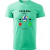 Volejbal volá - Klasické pánske tričko vyššej gramáže - 3XL ( Mätová )