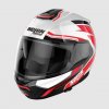 Výklopná prilba Moto prilba Nolan N100-6 Surveyor Metal biela/červená/čierna col.23 XL