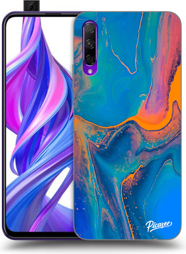 Picasee silikónové Honor 9X Pro - Rainbow čierne