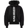 Alpha Industries 45P Hooded Custom zimná bunda black/black Veľkosť: XL, Farba: čierna