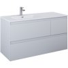 Lotosan AKRA Skrinka pod umývadlo / dosku 120 cm (120 (80 + 40) x 63,5 x 45,8 cm), ľavá, asymetrická vrchná časť: 2 zásuvky (80 + 40) - ľavá s organizérom a výrezom na sifón, spodná časť: 1 zásuvka, 1