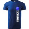 Nápis Záchranár + hviezda - Klasické pánske tričko vyššej gramáže - 3XL ( Kráľovská modrá )