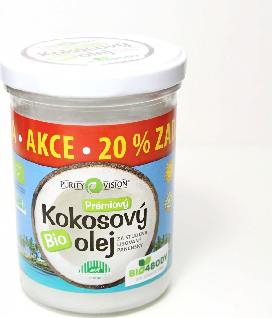 Špecifikácia Purity Vision Kokosový olej panenský Bio 300 ml+ 20% Zdarma -  Heureka.sk