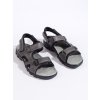Shelvt Men's gray Velcro sandals šedá 42 Shelvt 0000296710836