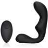 Ouch! Pointed Vibrating Prostate Massager with Remote Control Black