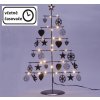 Vianočný kovový strom čierny 25 LED teple biela