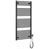 Aqualine Aqualine, DIRECT-E elektrické vykurovacie teleso, rovné, 600x1320 mm, 600 W, čierna, ILE36TB