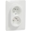 Schneider Electric Slovakia spol. s r.o. Unica - NU206518 - Dvojzásuvka pootočená 16A 230V, Biela