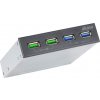 AKASA přední panel HUB 4 Port USB nabíjecí panel s dual Quick Charge 3.0 a dual USB 3.1 porty