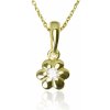 GOLDIE Zlatý prívesok Clem kvetinka s diamantom LPE563.ZOB