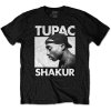 2Pac tričko Eyes Closed čierne