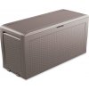 Balkónový box Keter SAMOA RATTAN BOX 270L Cappuccino