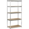 Hogler 3386 Kovový regál, 5 políc, 180 x 90 x 30 cm, 875 kg, strieborný