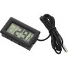 Digitálny teplomer LCD TH001, panelový, čierny 50-310