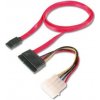 PremiumCord kabel SATA datový + napájecí 0.5m (8592220003210)