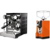 Rocket Espresso Appartamento TCA, black/black + Eureka Mignon Specialita, CR orange