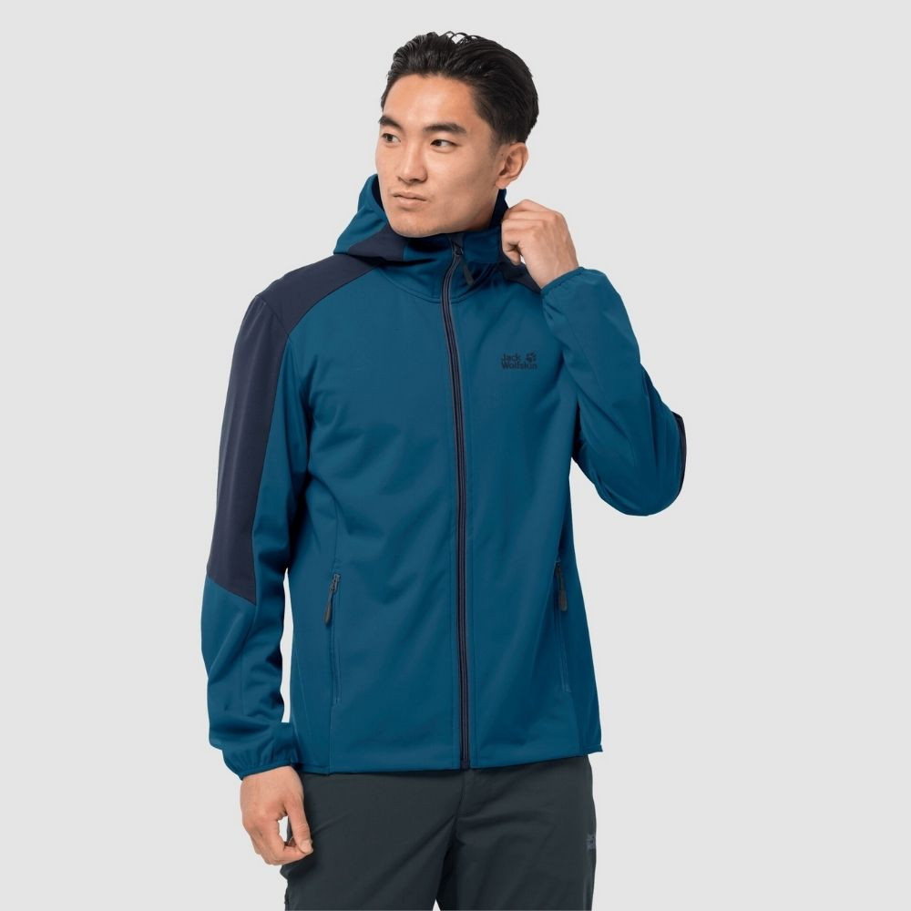 Jack Wolfskin bunda Go Hike softshell modrá