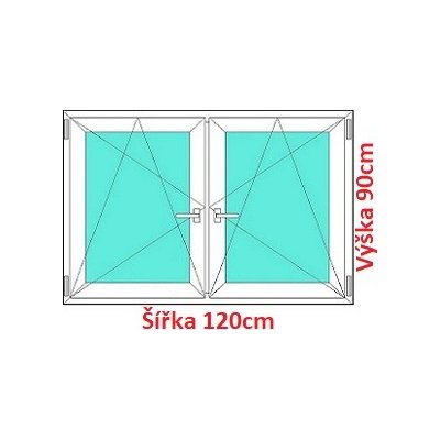Soft Dvojkrídlové plastové okno 120x90 cm, OS+OS, so stĺpikom od 268,78 € -  Heureka.sk