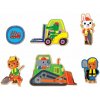 Mudpuppy Podlahové puzzle auta na stavbě 25 dílků