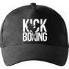 Nápis Kick Boxing - Šiltovka so zahnutým šiltom a mosaznou sponou - Univerzálna veľkosť ( Čierna )