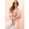 Fashionweek Dámsky kardigán s vreckami K10074 Farba: jasne ružová, Veľkosť: Universal