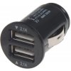 Autoadaptér mini 2 x USB 12/24V, max 2.1A