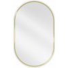 Mexen Loft, oválne kúpeľňové zrkadlo 90 x 55 cm, farba rámu zlatá lesklá, 9851-090-055-000-50